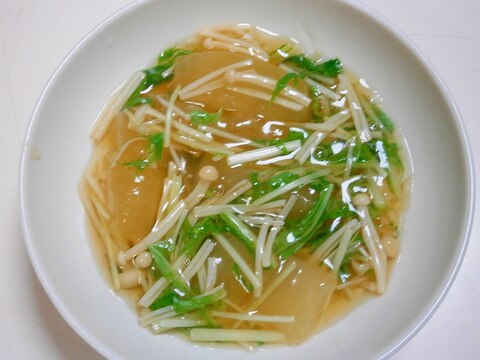 とうがん・水菜・えのきのあんかけ